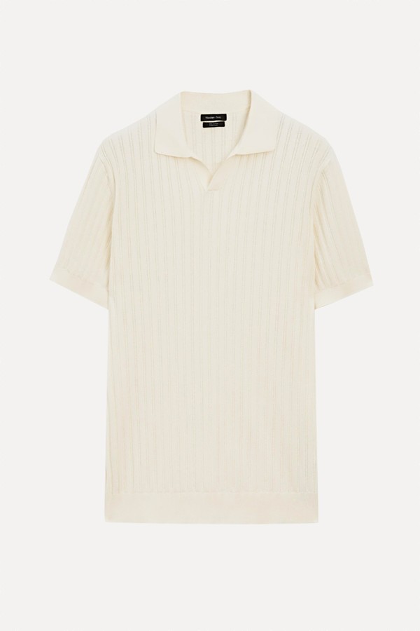 Ribbed Polo Neck Knitted Jumper from Massimo Dutti