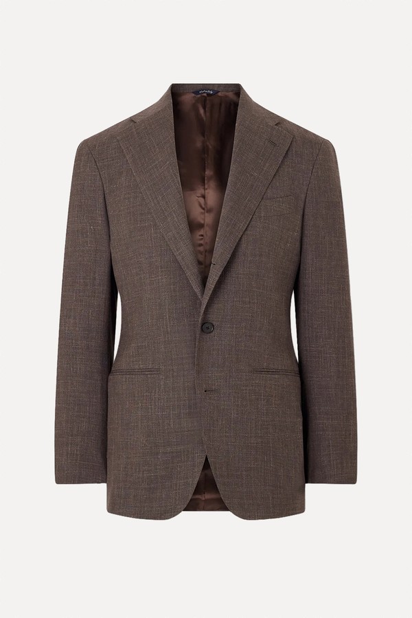 Slim-Fit Wool, Silk & Linen-Blend Suit Jacket from Saman Amel