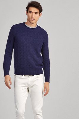 Cable Knitted Cashmere Jumper