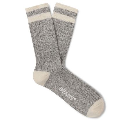 Ragg Two-Pack Striped Melange Cotton Socks from Beam Plus