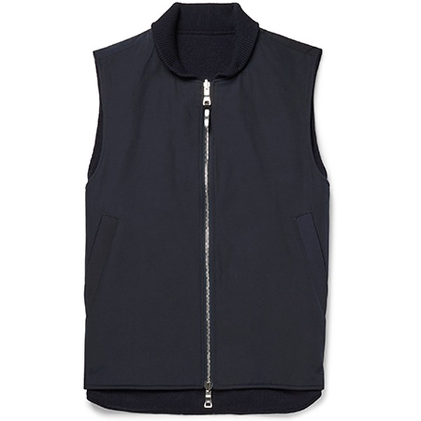 Reversible Padded Wool-Blend Gilet