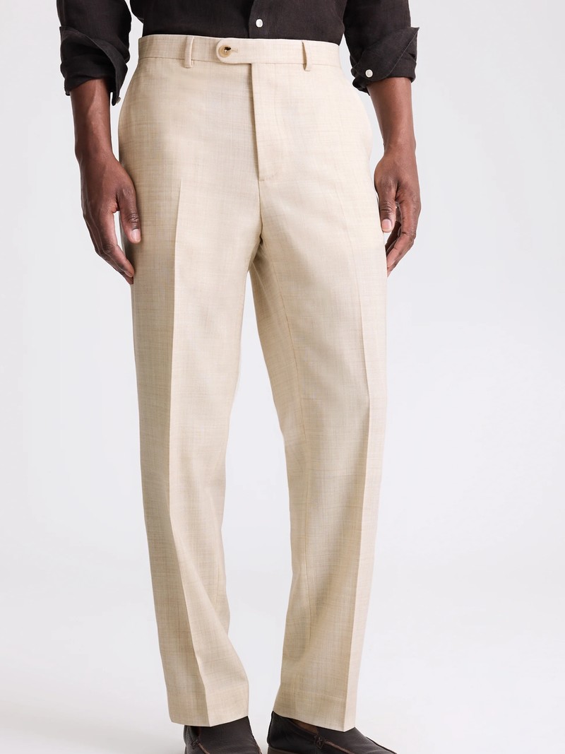Wool Wide Leg Tailored Trousers 