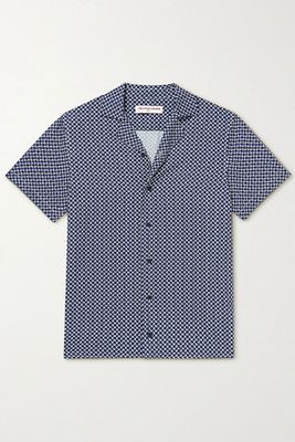 Travis Seglas Slim-Fit Camp-Collar Printed Cotton Shirt from Orlebar Brown