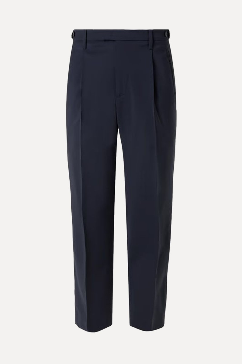 Tapered Pleated Virgin Wool Suit Trousers from Barena