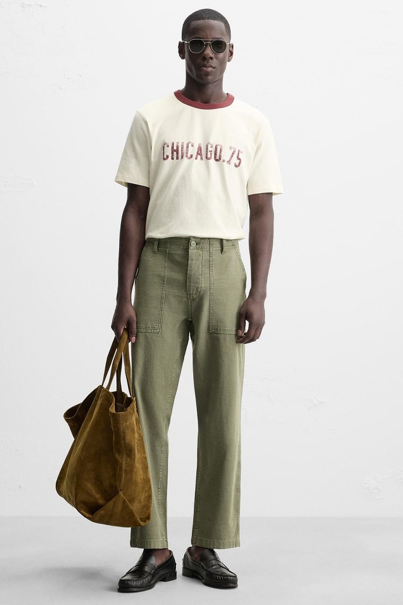Vintage Effect Printed T-Shirt