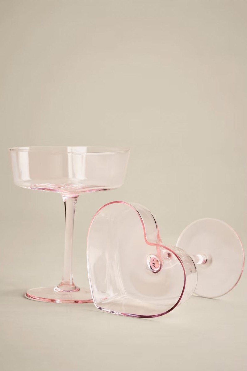 Set Of 2 Heart Coupe Glasses from Marks & Spencer