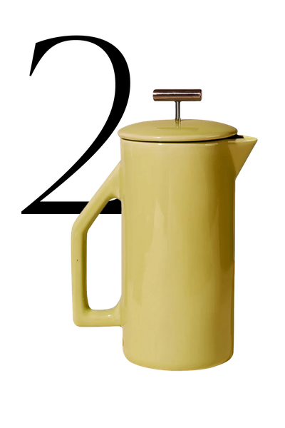 Chartreuse Ceramic French Press from Yield 