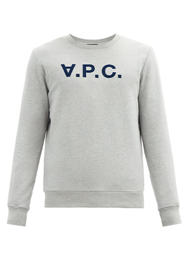 Logo Printed Cotton Jersey Sweatshirt from A.P.C.