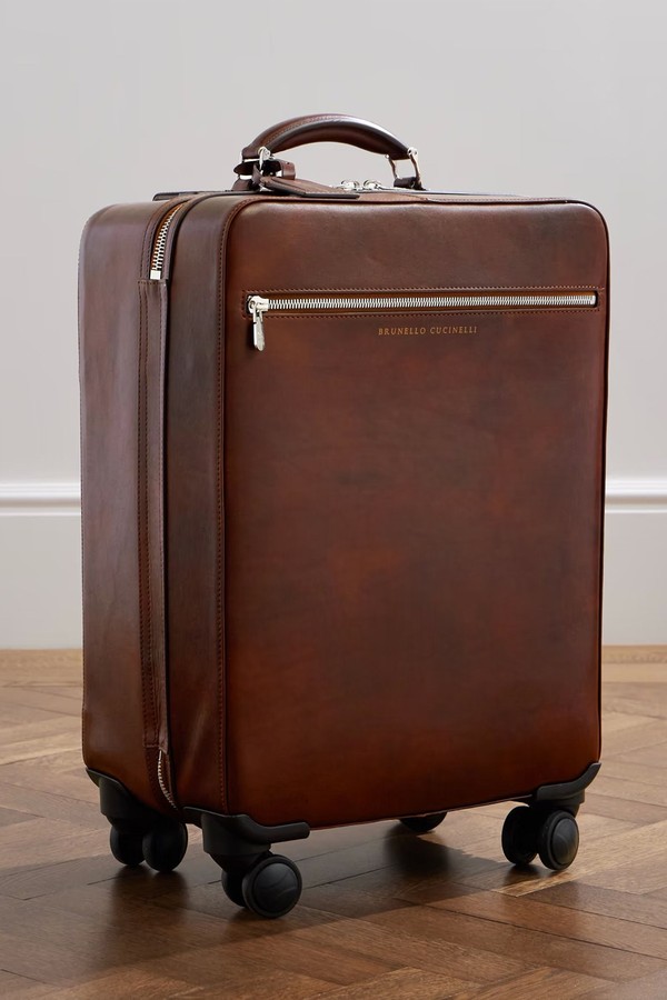 Full-Grain Leather Carry-On Suitcase from BRUNELLO CUCINELLI