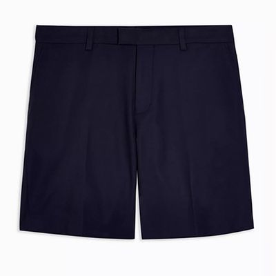 Navy Smart Chino Slim Shorts
