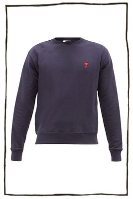 Ami De Cœur-Logo Cotton-Jersey Sweater from Ami