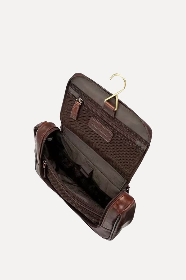 Severn Leather Hanging Wash Bag from Loake