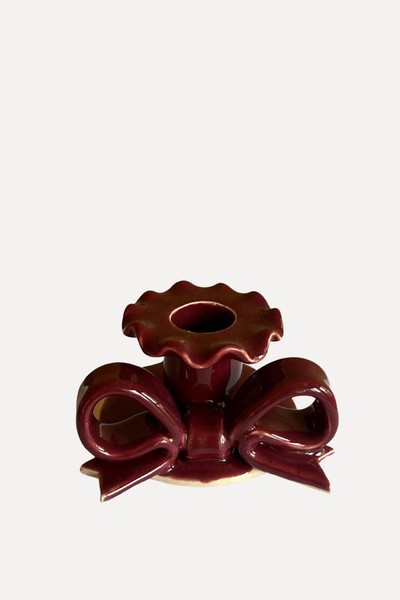 Red Bow Candlestick from Superfluities