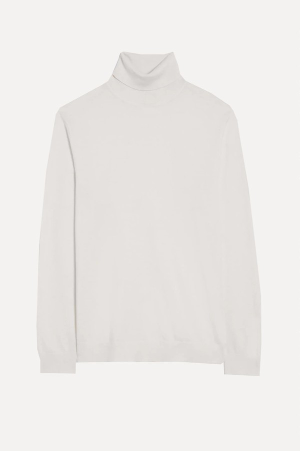 Merino-Blend Roll-Neck Jumper from Moss