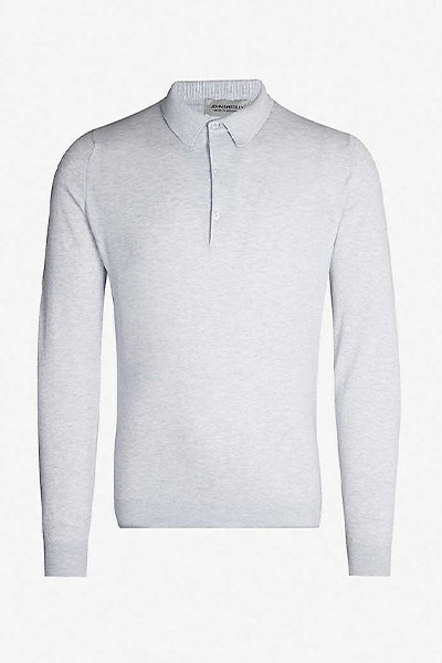 Bradwell Cotton-Knit Polo Top from John Smedley