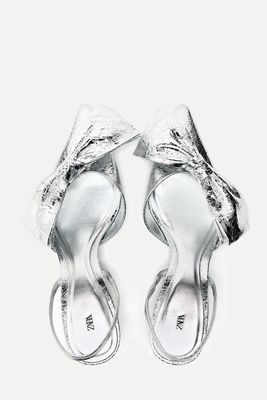 Metallic Kitten Heel Shoes from Zara