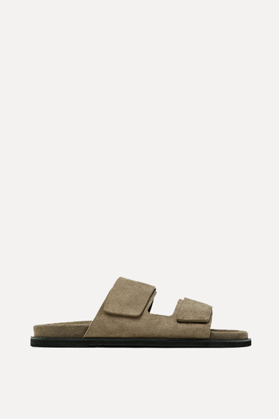 Split Suede Leather Sandals from Massimo Dutti
