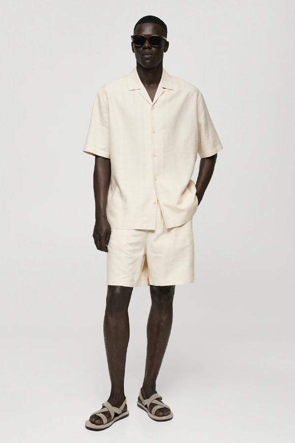 Relaxed-Fit Linen-Blend Shirt from Mango