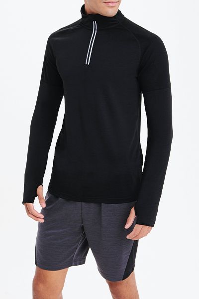 Souluxe Black Half Zip Sports Sweatshirt from Matalan