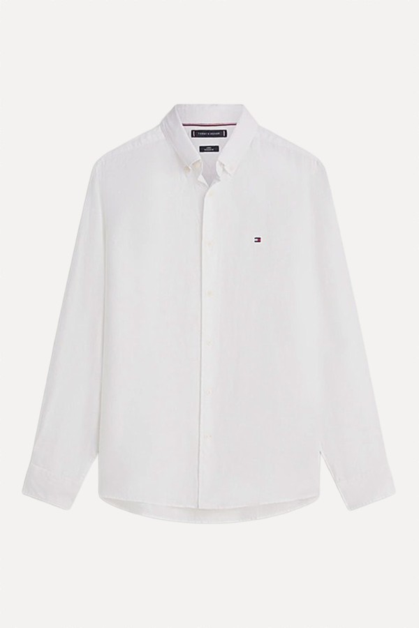 Regular Fit Washed Pure Linen Shirt