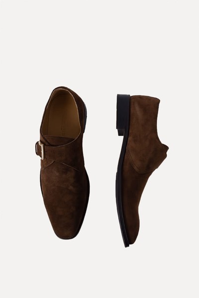 Suede Monk Strap Shoes