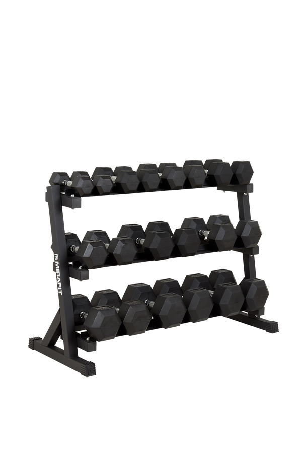 Dumbbell Set & 3 Tier Weight Rack from Mirafit