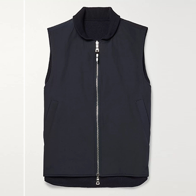 Reversible Padded Wool-Blend Gilet from Mr P.