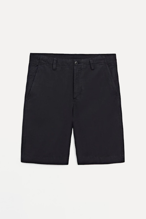 Cotton & Linen Blend Bermuda Shorts  from Massimo Dutti 