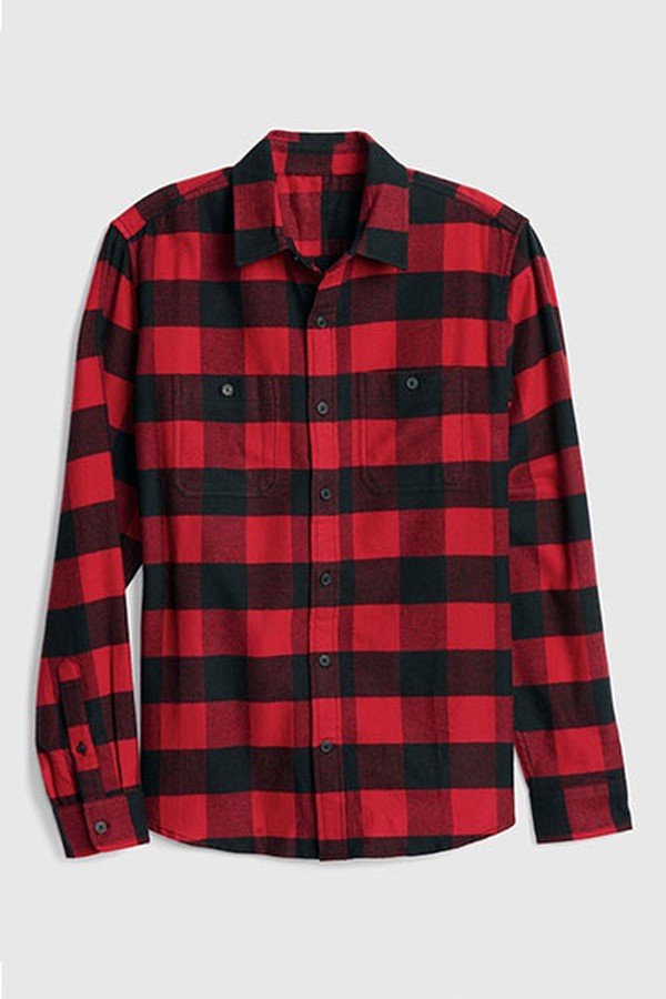 Flannel Work Shirt Red from GAP
