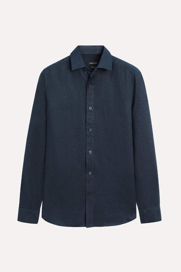 Slim Fit 100% Linen Shirt from Massimo Dutti