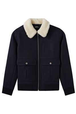 Ben Shearling-Trimmed Wool-Blend Blouson Jacket from A.P.C
