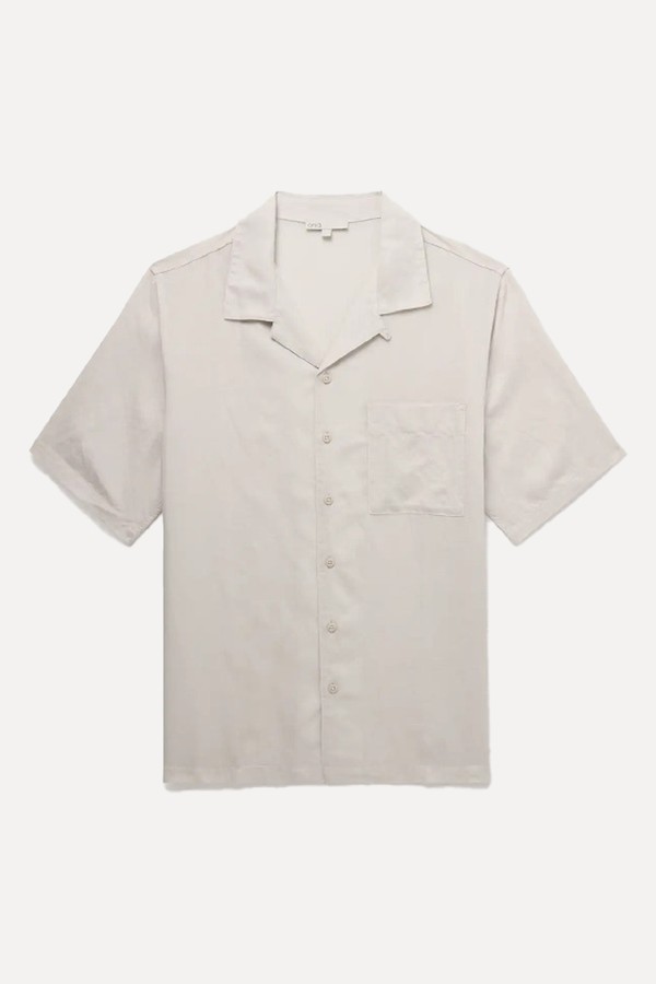 Air Convertible-Collar Linen And Lyocell-Blend Shirt from Onia