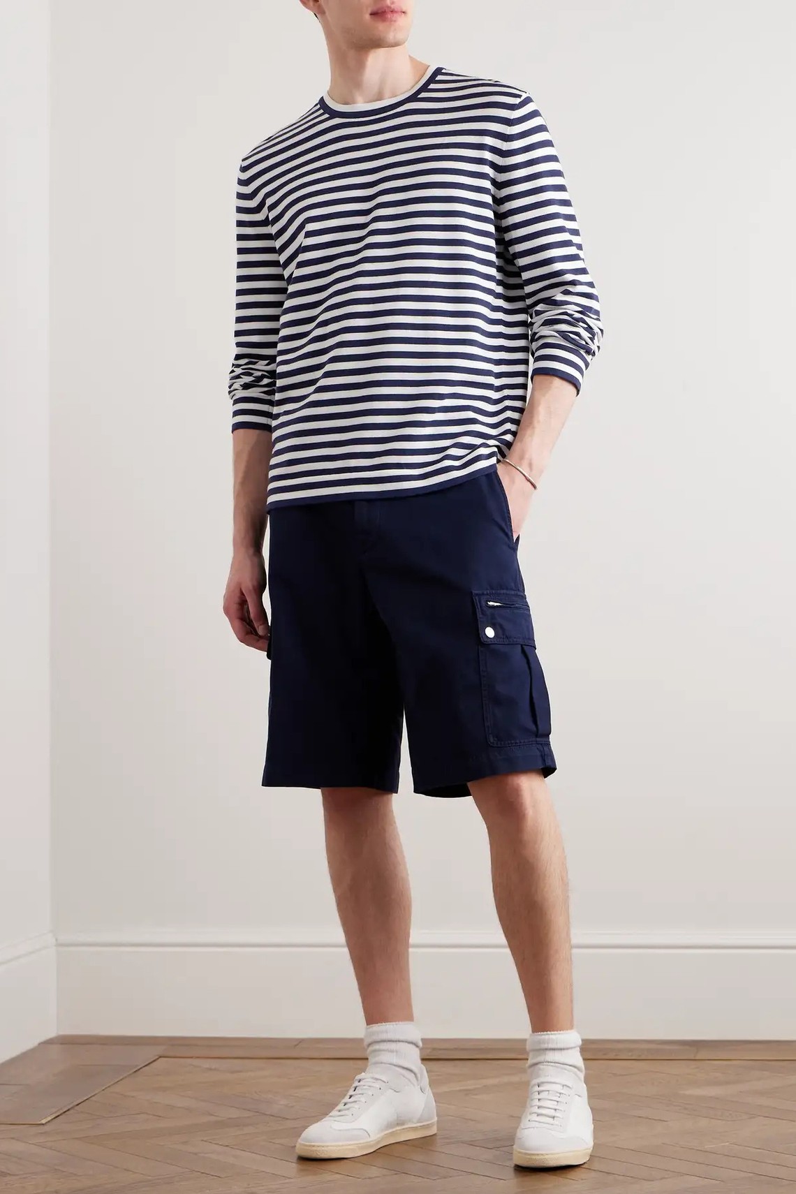 Striped Cotton Sweater from BRUNELLO CUCINELLI