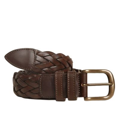 Woven Leather Belt from Anderson & Sheppard