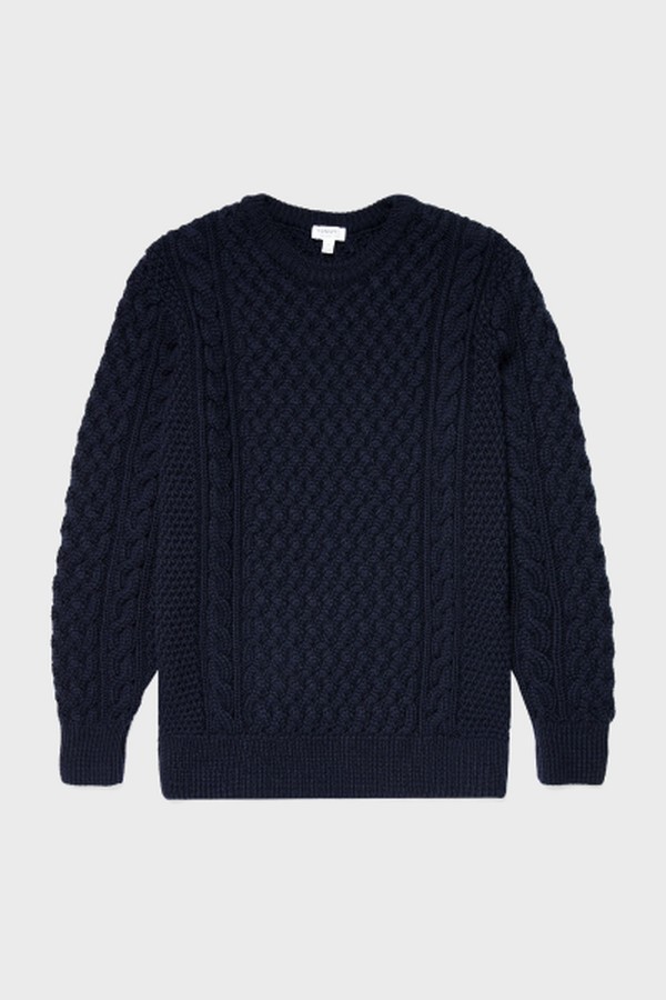 Merino Cable Jumper from Sunspel