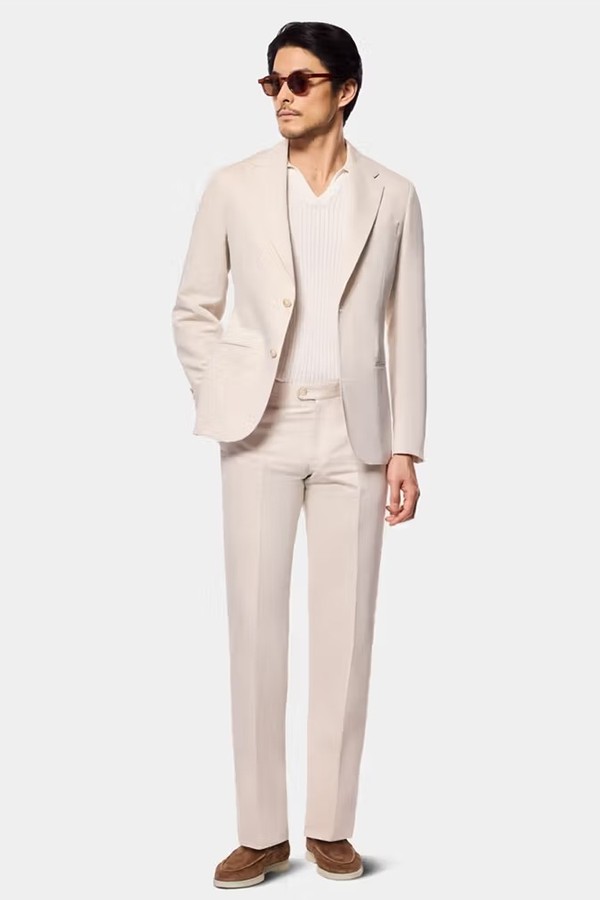 Tailored Fit Beige 1913 Suit Jacket