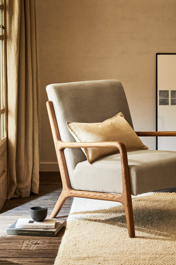 Ash Wood And Linen Armchair, £369.99 | ZARA HOME