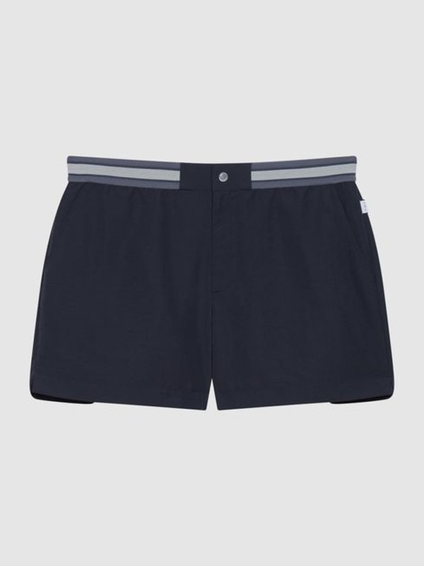 Contrast Waistband Swim Shorts
