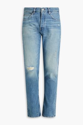 Distressed Faded Denim Jeans