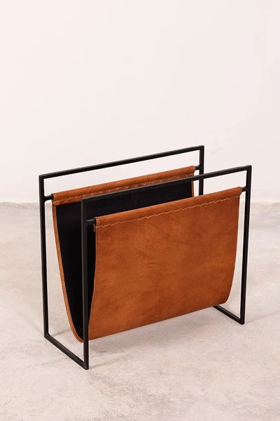 Leather Magazine Rack Zaila from Sklum