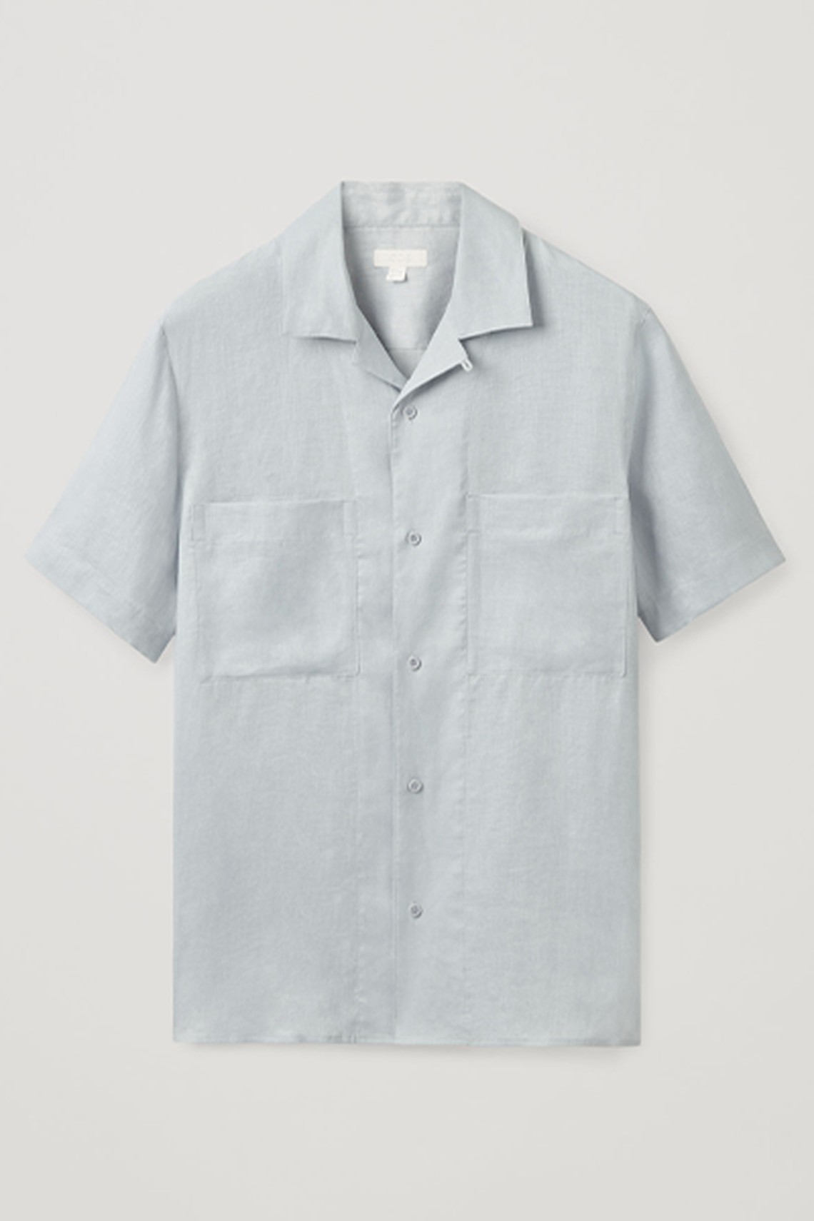 Camp Collar Short Sleeve Shirt Blue from COS