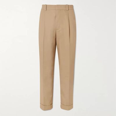 Pierre Tapered Pleated Cotton Twill Trousers from Acne Studios