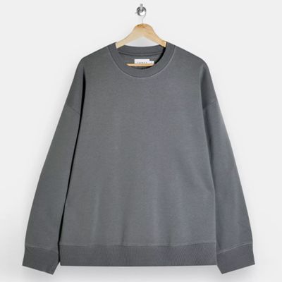 Washed Grey Oversized Sweatshirt from Topman