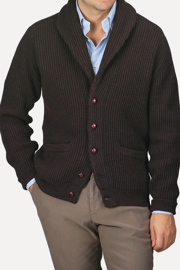 Lambswool Shawl Collar Cardigan