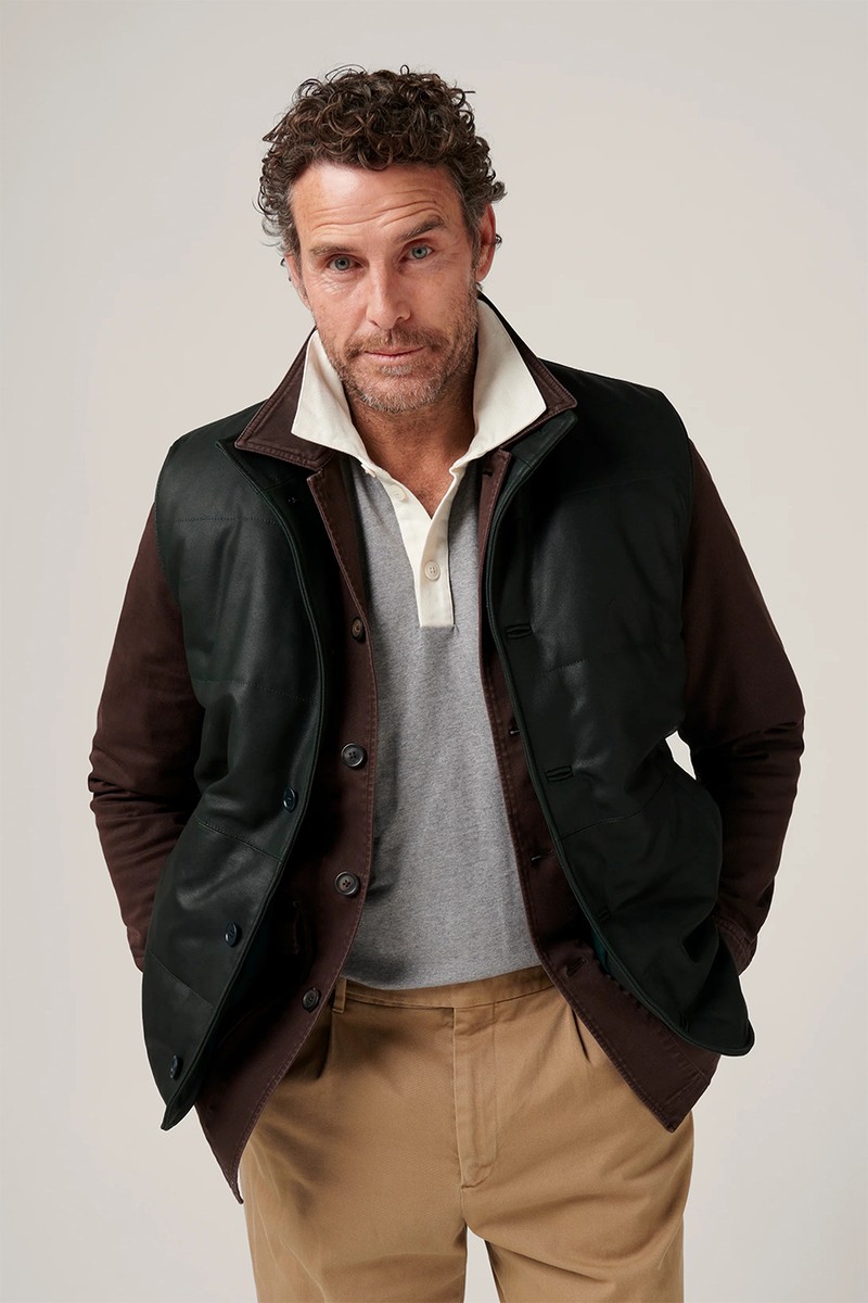 Leather Quilted Vest from Christian Kimber