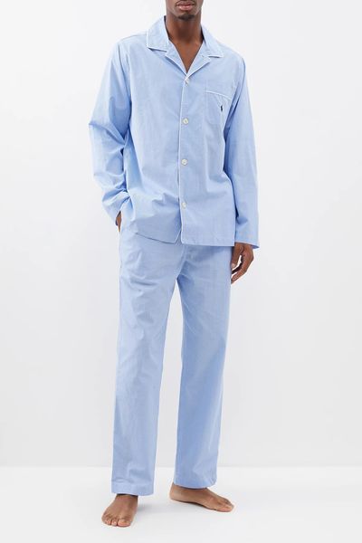 Logo-Embroidered Gingham Cotton Pyjamas from Polo Ralph Lauren
