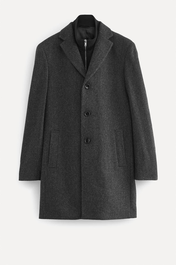 Signature Wool Rich Textured Epsom Overcoat