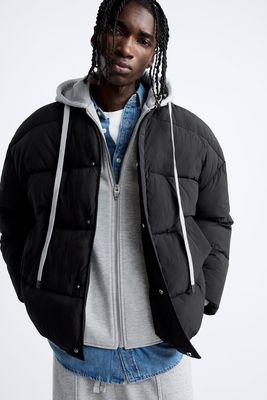 Contrast Hooded Jacket, £59.99 | Zara