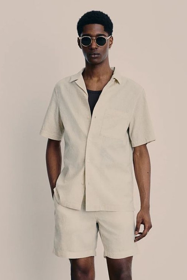 Regular Fit Linen-Blend Shirt from H&M