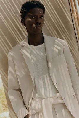 100% Linen Blazer Suit from Mango